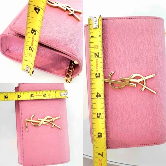 Authentic YSL Yves Saint Laurent Crossbody Bag Pink and GHW - Picture 5 of 7